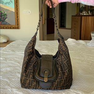 Fendi Fabric Hobo Bag